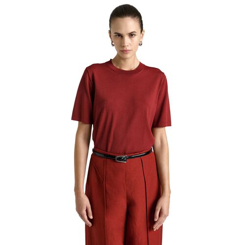 Cue Rust Knitted Tee